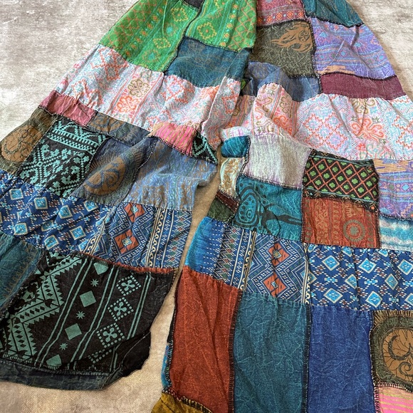 Colorful Patchwork Pants - Picture 3 of 4